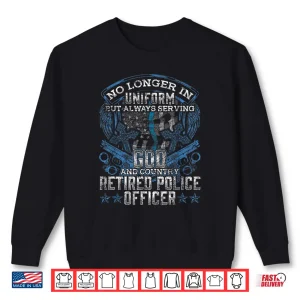 Sweatshirt Retired Police Officer Vintage Flag Thin Blue Line T Shirt