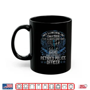 Mug Retired Police Officer Vintage Flag Thin Blue Line T Shirt