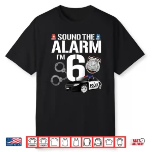 6 Year Old Police Birthday Officer Cop Car 6Th Gift Shirt