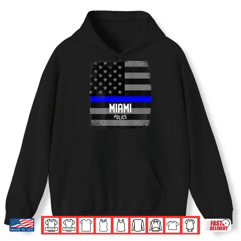 Hoodie City of Miami Police Officer Florida Policeman Shirt