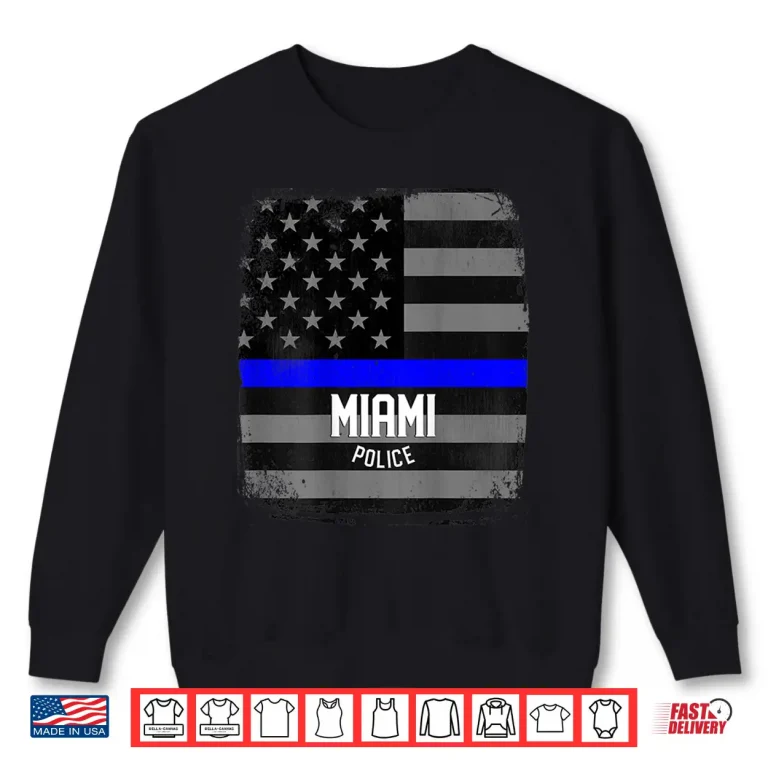Sweatshirt City of Miami Police Officer Florida Policeman Shirt