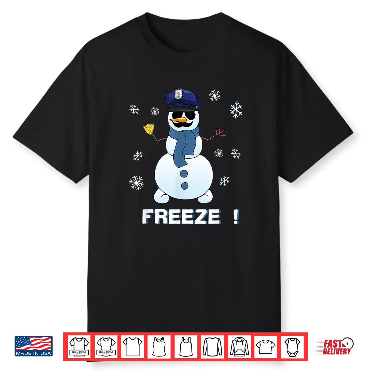 Cop Snowman Shirt Freeze Christmas Party Gift Shirt Cop Snowman Shirt Freeze Christmas Party Gift Shirt