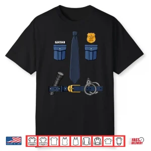 Funny Halloween Policeman Police Officer Costume Shirt