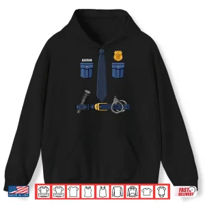 Hoodie Funny Halloween Policeman Police Officer Costume Shirt