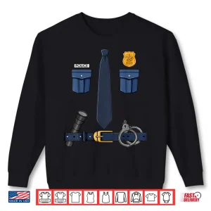 Sweatshirt Funny Halloween Policeman Police Officer Costume Shirt