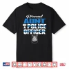 Proud Aunt Of A Police Officer Thin Blue Line Auntie Gift Shirt