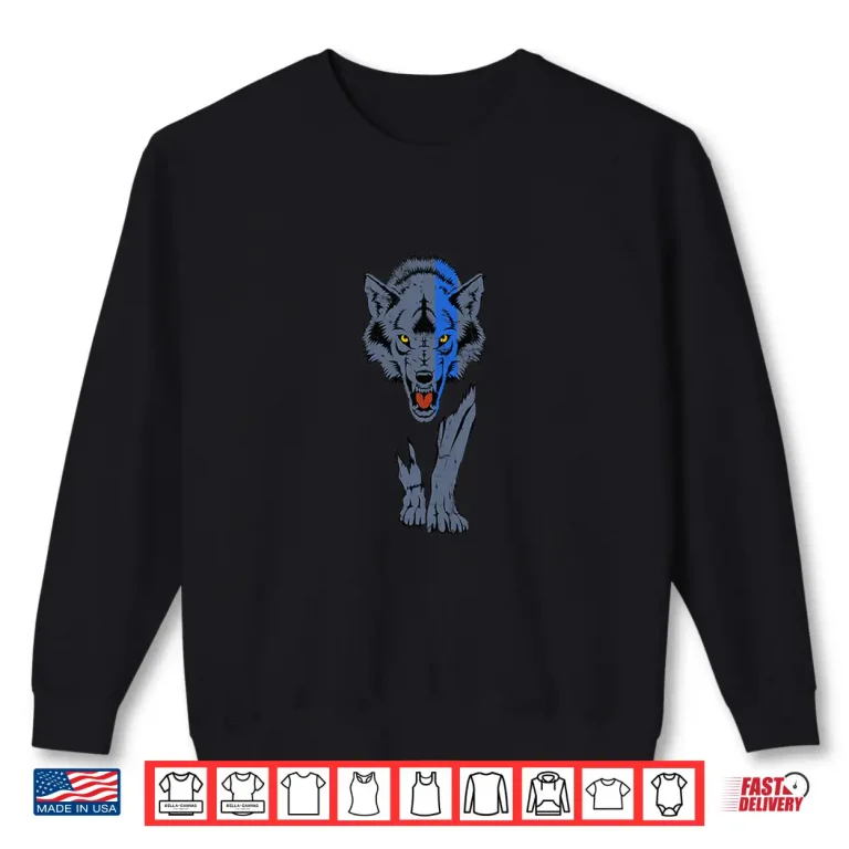 Sweatshirt Police Thin Blue Line Wolf Law Enforcement Sheepdog Premium Shirt