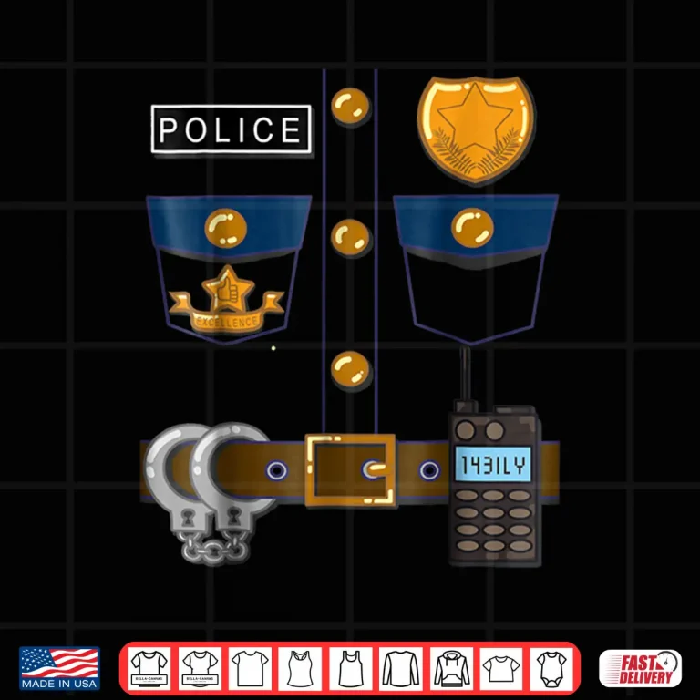 Design Policeman Costume Funny Halloween Police Officer Shirt