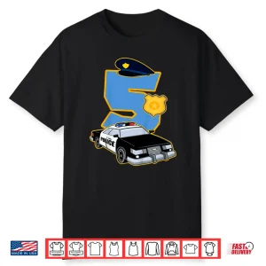 5Th Birthday Police Shirt 5 Years Old Officer Car Costume Shirt