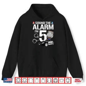 Hoodie 5 Year Old Police Birthday Officer Cop Car 5th Gift Shirt