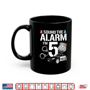 Mug 5 Year Old Police Birthday Officer Cop Car 5th Gift Shirt