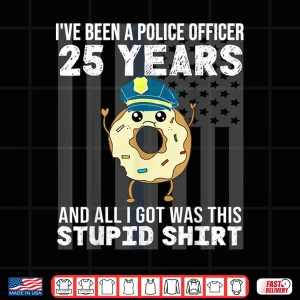 Design 25 Year Police Officer Anniversary 25 Years of Service Shirt