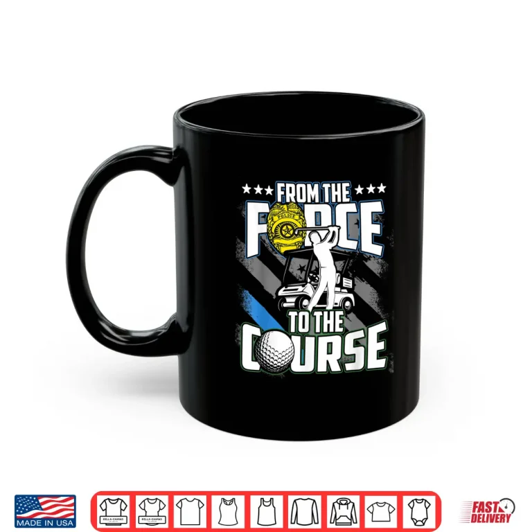 Mug Funny Retired Police Officer Golf Retirement Gift Shirt