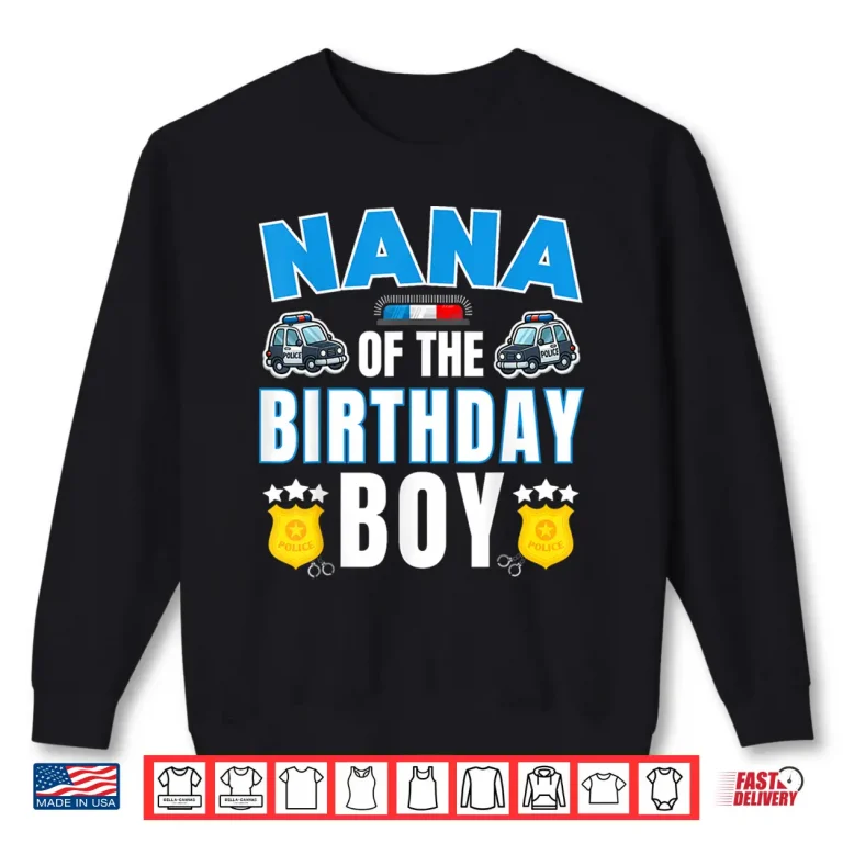 Sweatshirt Grandparent of the Birthday Boy Policeman Police Officer Bday Party Shirt