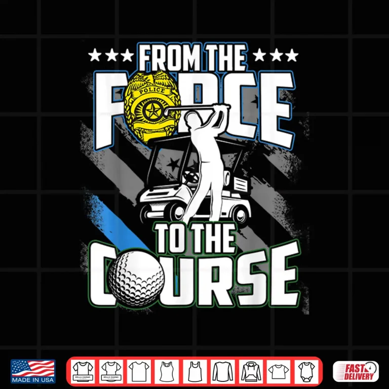 Design Funny Retired Police Officer Golf Retirement Gift Shirt
