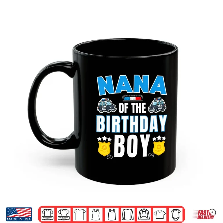 Mug Grandparent of the Birthday Boy Policeman Police Officer Bday Party Shirt