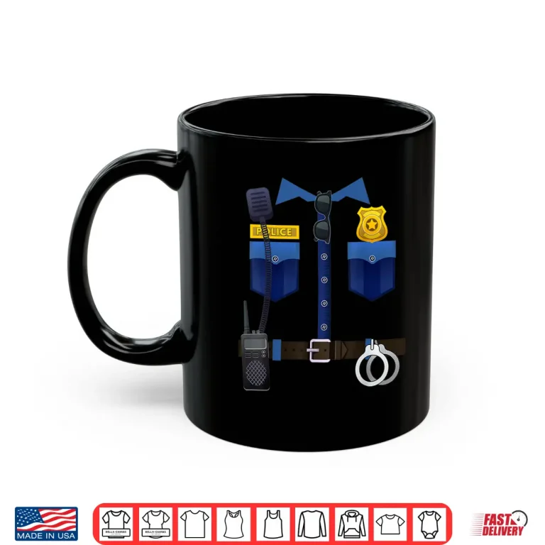 Mug Halloween Policeman Police Officer Costume Shirt