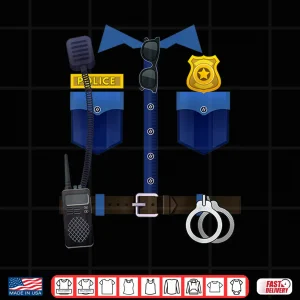 Design Halloween Policeman Police Officer Costume Shirt