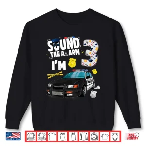 Sweatshirt Police Car 3rd Birthday 3 Year Old Cop Policeman Officer Shirt
