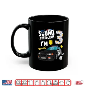 Mug Police Car 3rd Birthday 3 Year Old Cop Policeman Officer Shirt