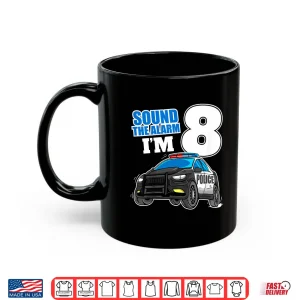 Mug Police Car 8th Birthday 8 Cop Policeman Officer Shirt