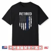 Retired Police Officer With American Flag Retirement Shirt