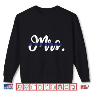 Sweatshirt Proud Spouse of a Police Officer Thin Line in Blue Gift Shirt