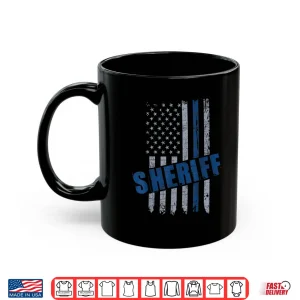 Mug Sheriff USA American Flag Law Enforcement Officer Police Shirt
