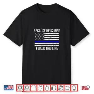 American Flag Police Officer Spouse Gift Shirt