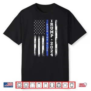 Back The Blue Thin Blue Line American Flag Police Shirt