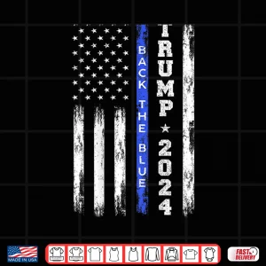 Design Back the Blue Thin Blue Line American Flag Police Shirt