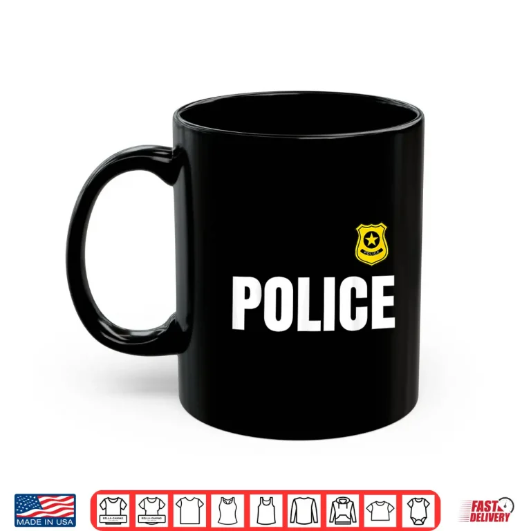Mug Cute Blue Police Costume Officer Halloween Ready Shirt