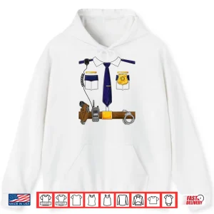 Hoodie Halloween Police Costume Policeman Police Officer Shirt