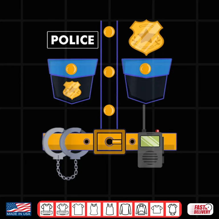 Design Im a Police Officer Uniform Funny Halloween Costume Outfit Shirt