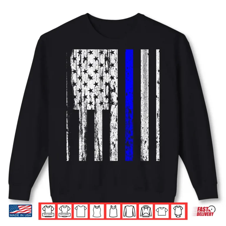 Sweatshirt K 9 Police Officer USA Flag Shirt LEO Cops Law Enforcement