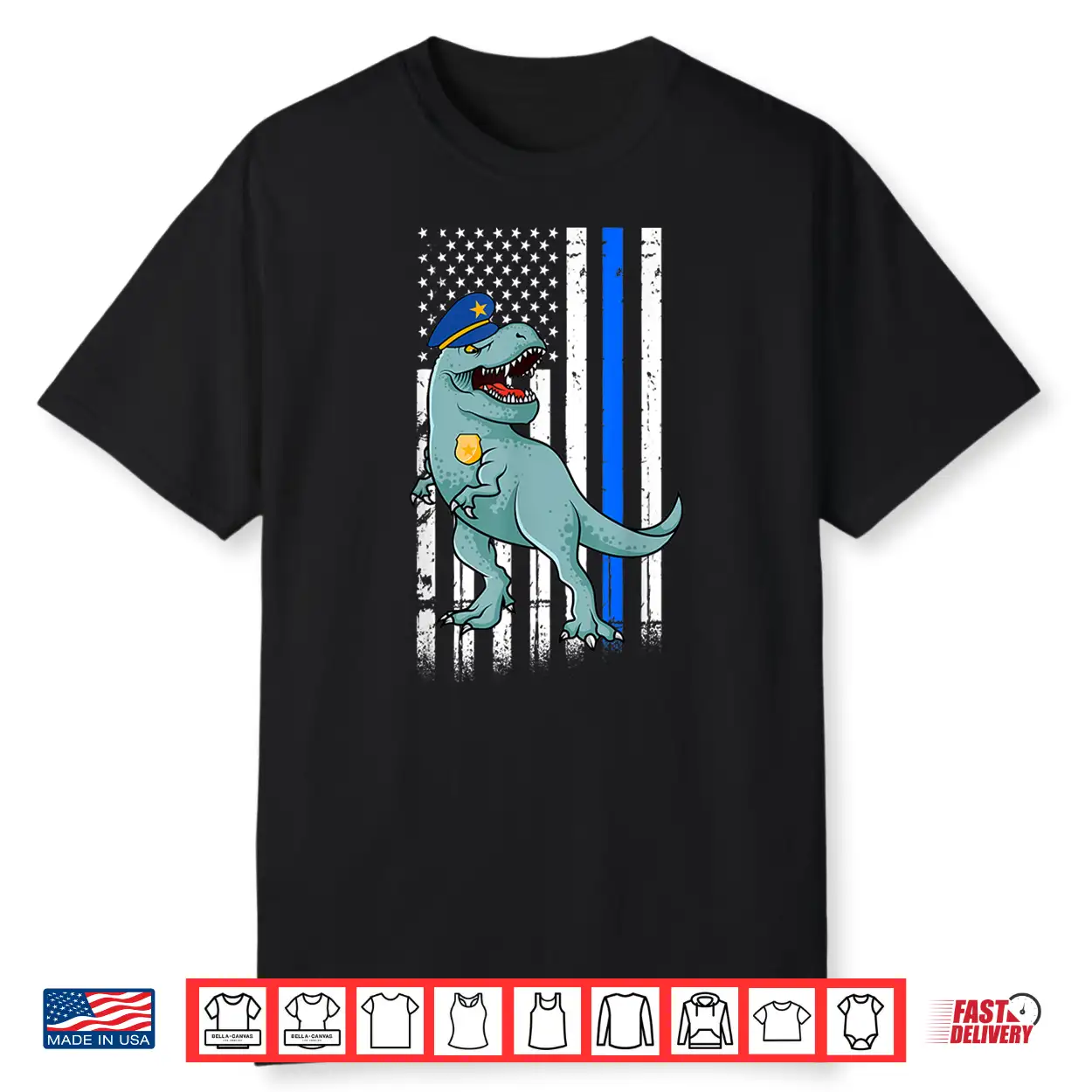 Police T Rex Dinosaur Back The Blue Law Enforcement Shirt Police T Rex Dinosaur Back The Blue Law Enforcement Shirt