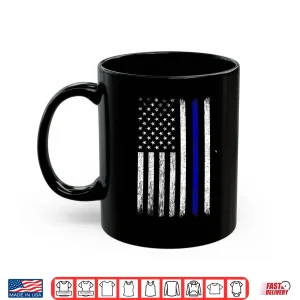 Mug Police Thin Blue Line Flag USA American Patriotic Shirt