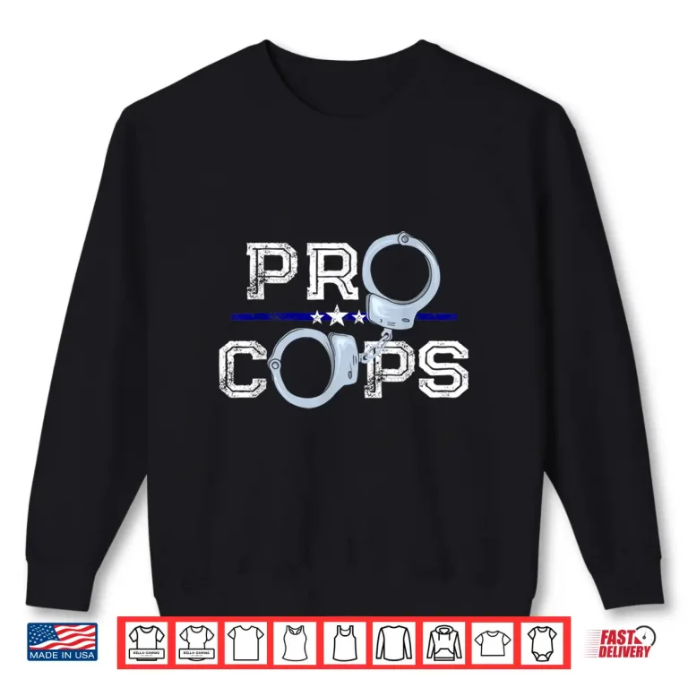 Sweatshirt Pro Cops Blue Line Police Officer Supporter Shirt