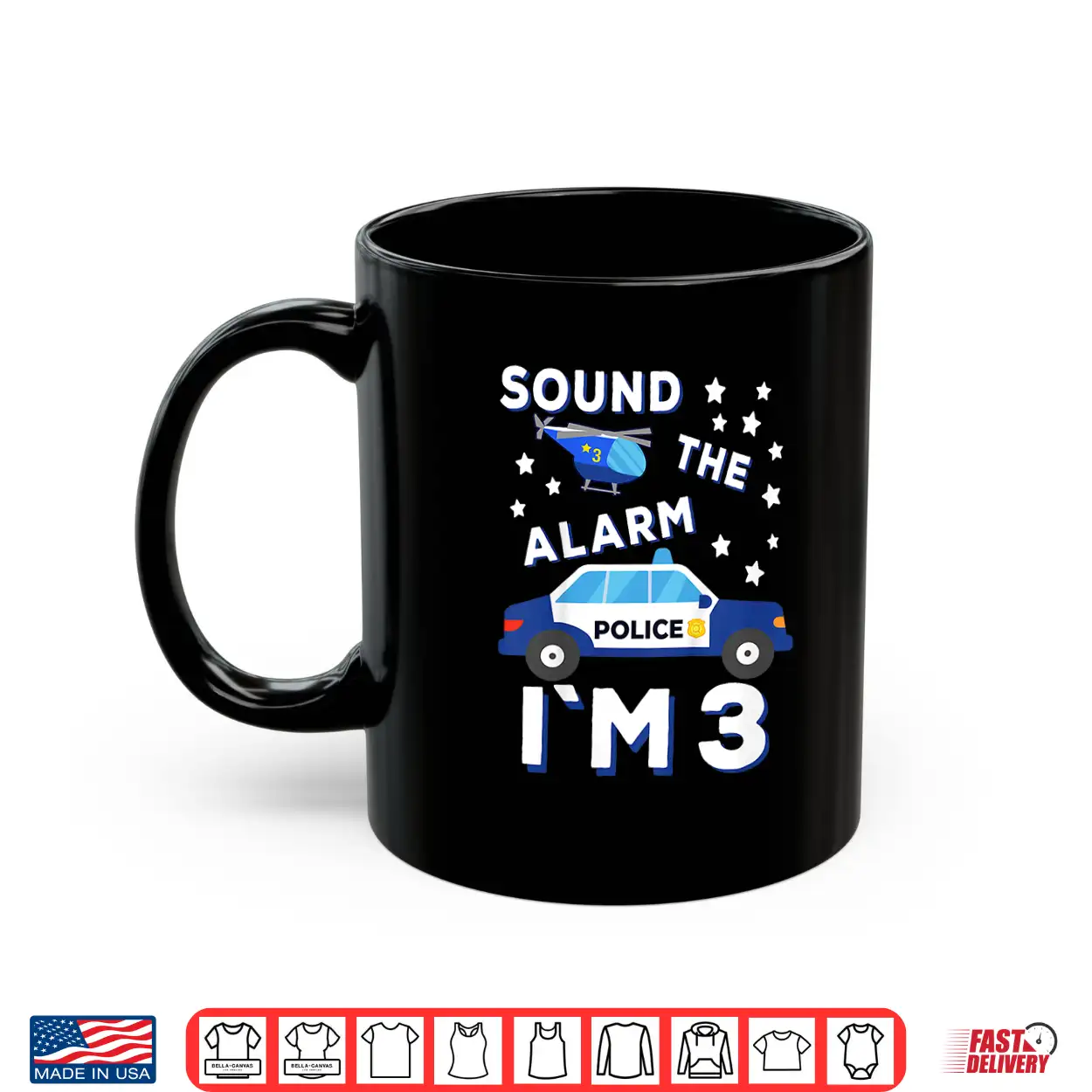 Sound The Alarm Im 3 Police 3Rd Birthday Shirt Sound The Alarm Im 3 Police 3Rd Birthday Shirt