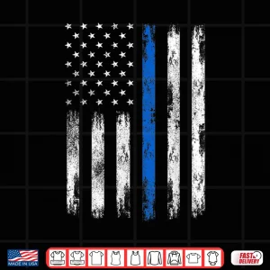 Design USA Flag Police Support Patriotic Law Enforcement Officer Shirt