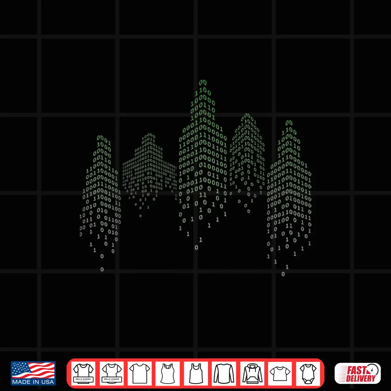 Binary City I Hacker Code Coder Hacking It Programmer Shirt Binary City I Hacker Code Coder Hacking It Programmer Shirt