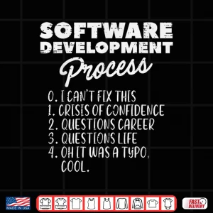 Design Software Development Process Fun It Tech Developer Men Women Shirt