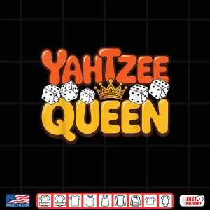 Design Yahtzee Queen Dice Game Lover Shirt