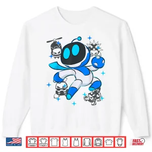 Sweatshirt Astrobot Playstations Astro Bot Fighting Enemies In Space Shirt
