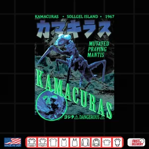 Godzilla Kamacuras Vintage Monster Poster Movie Shirt 4 Design Godzilla Kamacuras Vintage Monster Poster Movie Shirt