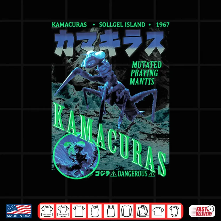 Design Godzilla Kamacuras Vintage Monster Poster Movie Shirt