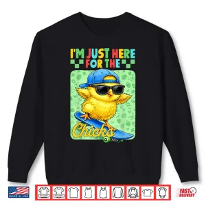 Sweatshirt Im Just Here For The Chick Cute Easter Kids Shirt