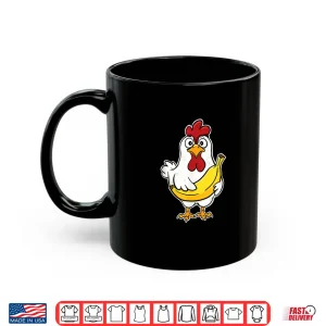 Mug Surprised Chicken Banana Funny Fruit Animal Mashup Shirt