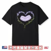 Cute Lavender Flower Heart Macaron Botanical Nature Lover Shirt