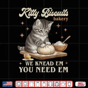 Design Kitty Biscuits Bakery Cat Lover Kitten Shirt
